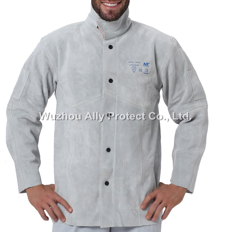 AP-3130 Gray Leather Welding Jacket